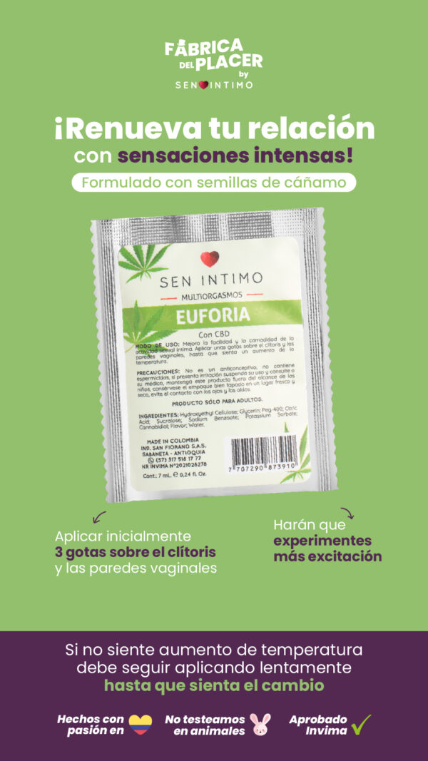 Multiorgasmos Euforia sachet 7ml - Imagen 2