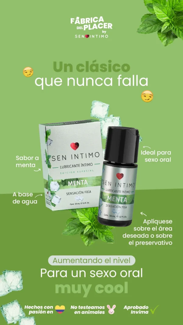 Lubricante sensación fría Menta - Imagen 2